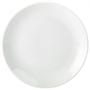 Genware Porcelain Coupe Plate 26cm/ 10.25" | Box of 6
