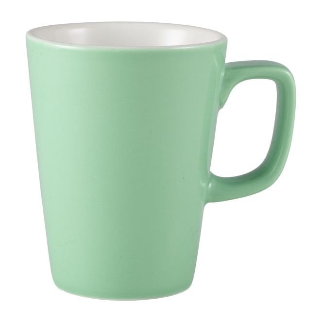 Genware  Porcelain Green Latte Mug 34cl/ 12oz | Box of 6
