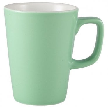 Genware Porcelain Green Latte Mug 34cl/ 12oz | Box of 6