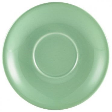 Genware Porcelain Green Saucer 16cm/ 6.25" | Box of 6