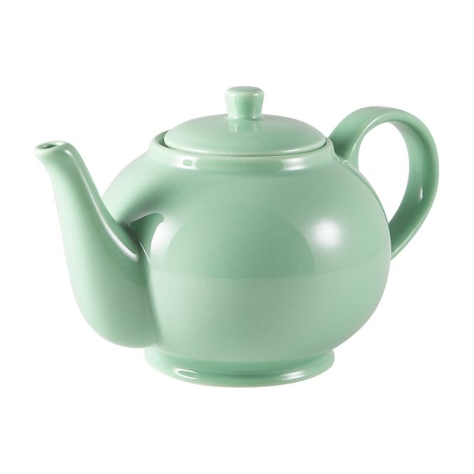 Genware  Porcelain Green Teapot 45cl/ 15.75oz | Box of 6