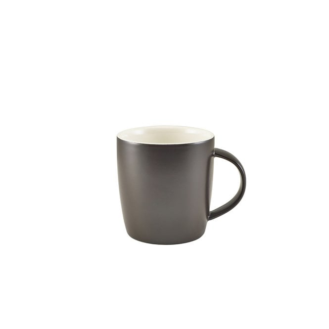 Genware  Porcelain Matt Black Cosy Mug 35cl/ 12.3oz | Box of 6