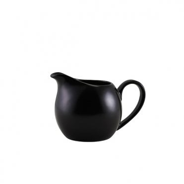 Genware Porcelain Matt Black Jug 14cl/ 5oz | Box of 6