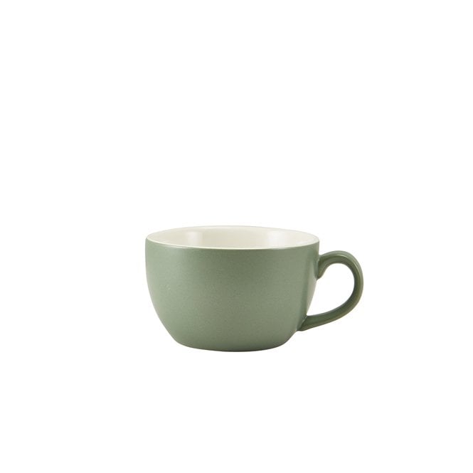 Genware  Porcelain Matt Sage Bowl Shaped Cup 25cl/ 8.75oz | Box of 6
