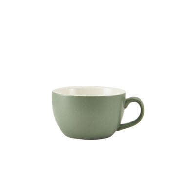 GenWare Porcelain Matt Sage Bowl Shaped Cup 25cl/ 8.75oz | Box of 6
