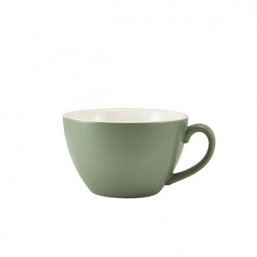 GenWare Porcelain Matt Sage Bowl Shaped Cup 34cl/ 12oz | Box of 6