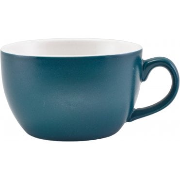 GenWare Porcelain Matt Teal Bowl Shaped Cup 25cl/ 8.75oz | Box of 6