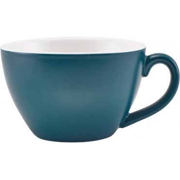 GenWare Porcelain Matt Teal Bowl Shaped Cup 34cl/ 12oz | Box of 6