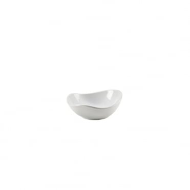 Genware Porcelain Organic Triangular Bowl 15cm/ 6" | Box of 6