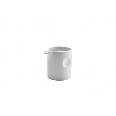 Genware Porcelain Pinched Solid Milk Jug 8.5cl/ 3oz | Box of 12