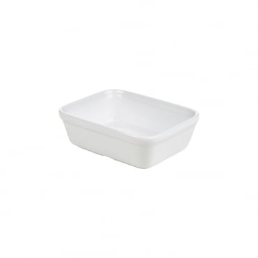 Genware Porcelain Rectangular Pie Dish 15.5x11.5cm/ 6 x 4.5" | Box of 12
