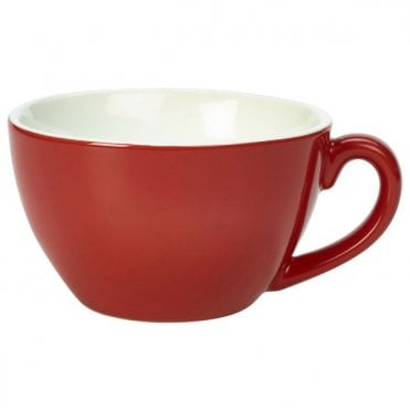 Genware Porcelain Red Bowl Shaped Cup 34cl/ 12oz | Box of 6