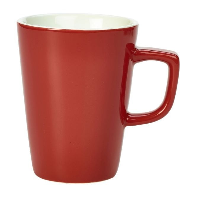 Genware  Porcelain Red Latte Mug 34cl/ 12oz | Box of 6