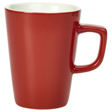 Genware Porcelain Red Latte Mug 34cl/ 12oz | Box of 6
