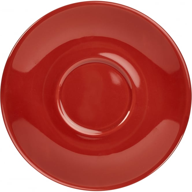 Genware  Porcelain Red Saucer 16cm/ 6.25
