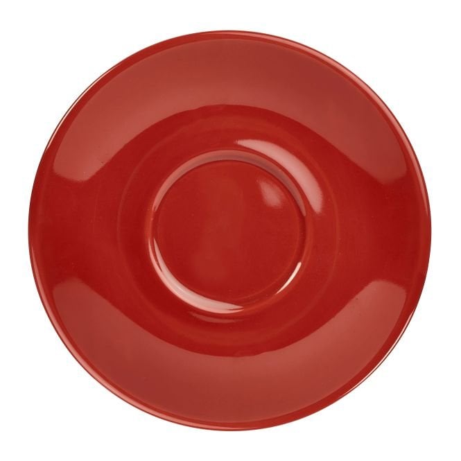Genware  Porcelain Red Saucer 16cm/ 6.25