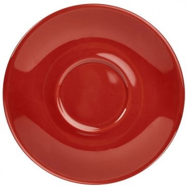 Genware Porcelain Red Saucer 16cm/ 6.25" | Box of 6