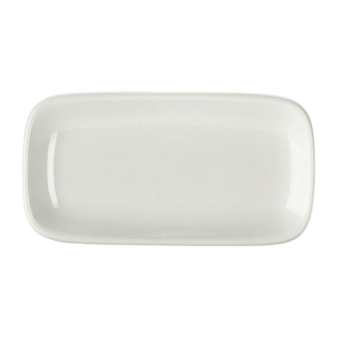 Genware  Porcelain Rounded Rectangular Plate 19.5 x 10cm/ 7.75 x 4