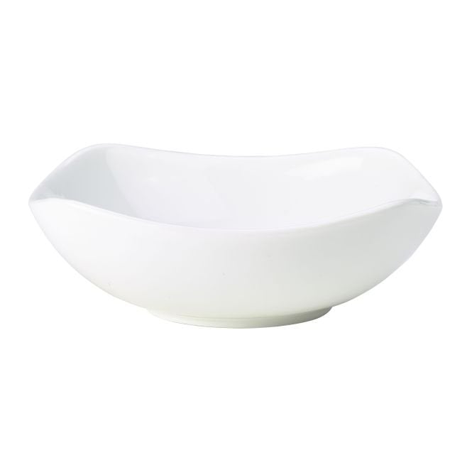 Genware  Porcelain Rounded Square Bowl 17cm/ 6.5