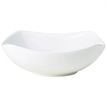 Genware Porcelain Rounded Square Bowl 20cm/ 7.75" | Box of 6