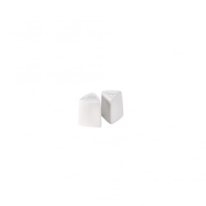 Genware  Porcelain Triangular Pepper Pot 6cm/ 2.5