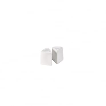 Genware Porcelain Triangular Pepper Pot 6cm/ 2.5" | Box of 6
