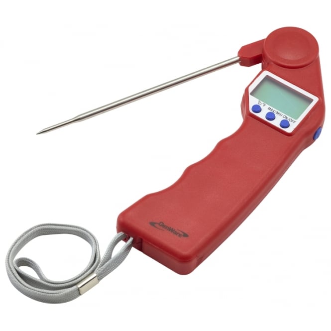 Genware  Red Folding Probe Pocket Thermometer