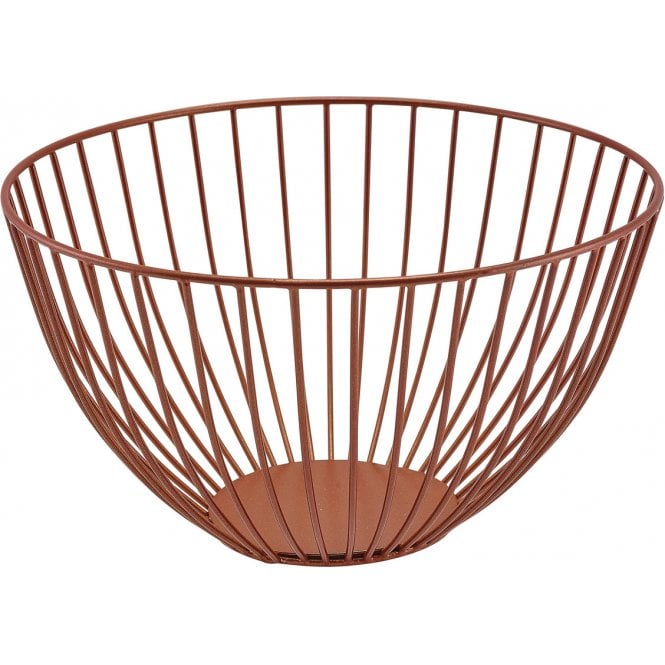 Genware  Round Copper Wire Basket 24 x 13cm