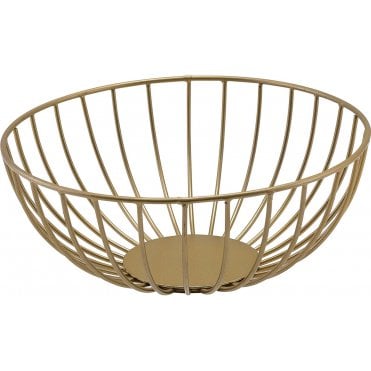 GenWare Round Gold Wire Basket 20 x 8cm