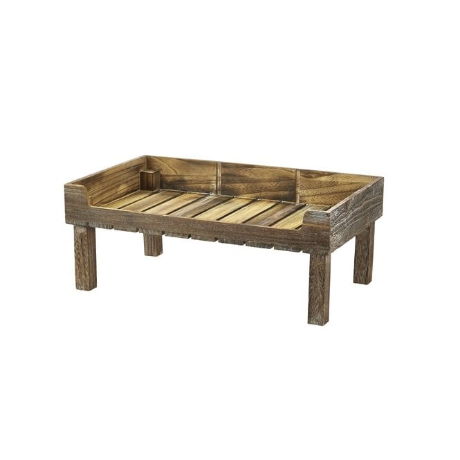 Genware Rustic Wooden Display Crate Stand