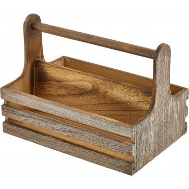 Rustic Wooden Table Caddy