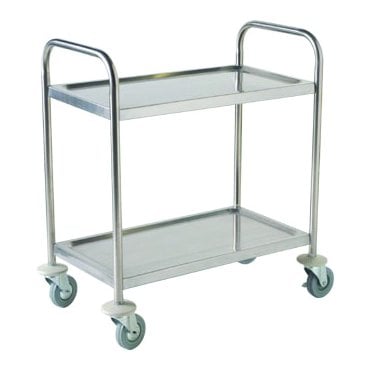 S/St. Trolley 85.5L X 53.5W X 93.3H-2 Shelves
