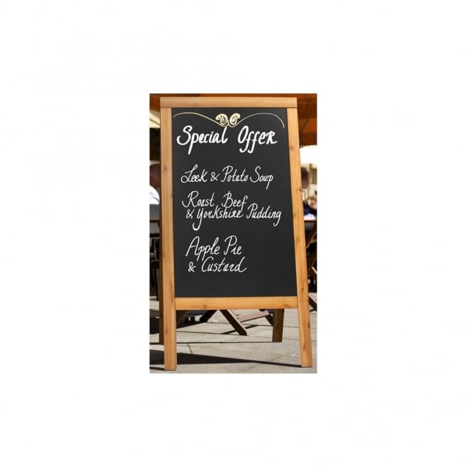 Genware Sandwich A-Board 70X120cm Teak
