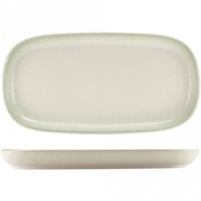 Genware Sereno Porcelain Cirrus Rectangular Platter 30 x 15.5cm | Box of 6