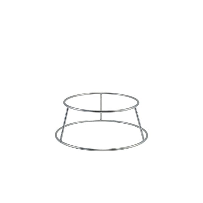 Genware  Silver Anti-Slip Round Buffet Riser 10cm