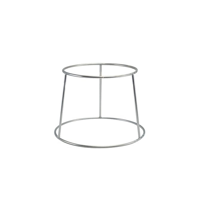 Genware  Silver Anti-Slip Round Buffet Riser 18cm