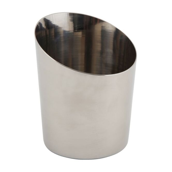 Genware Stainless Steel Angled Cone 9.5 x 11.6cm (Dia x H) | Box of 12
