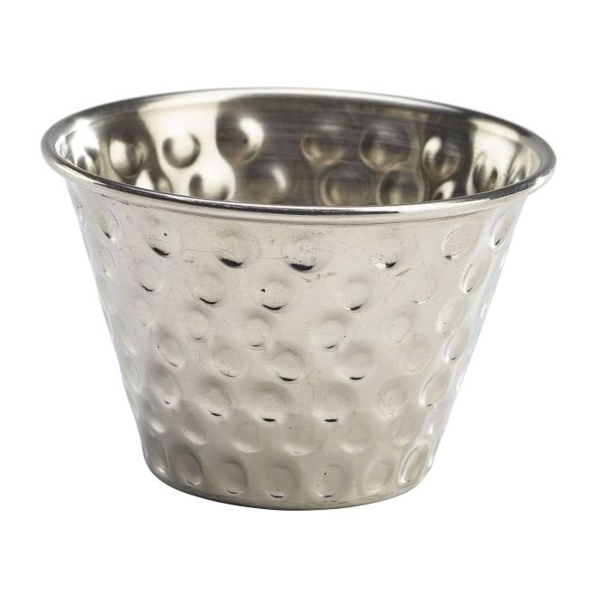 Genware  Stainless Steel Hammered Ramekin 114ml/ 4oz | Box of 24