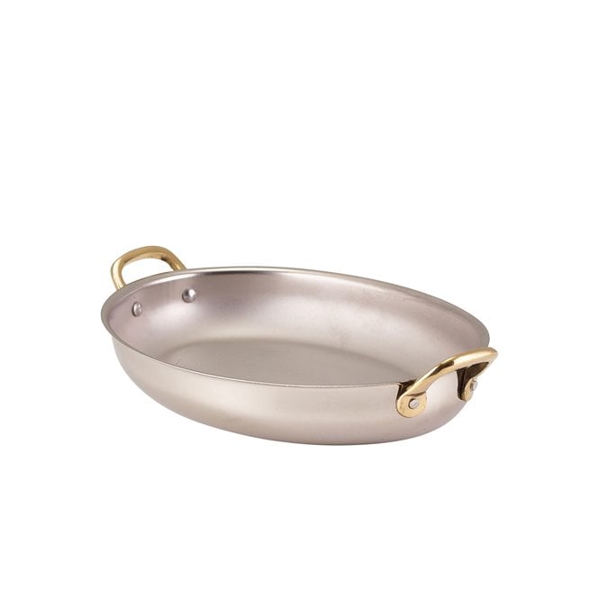 Genware Stainless Steel Oval Dish 24.5 x 17.5cm | Box of 6