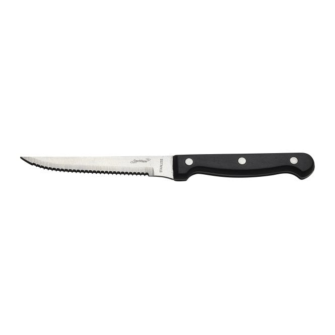 Genware Steak Knife Black Poly Handle (Dozen)