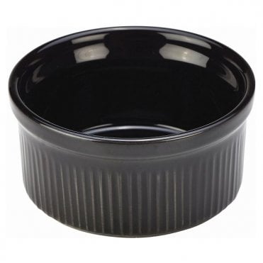 GenWare Stoneware Black Ramekin 8cm/ 3" | Box of 12