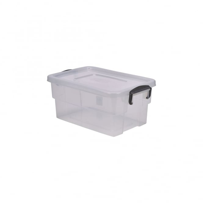 Genware Storage Box 13L W/ Clip Handles | Box of 4
