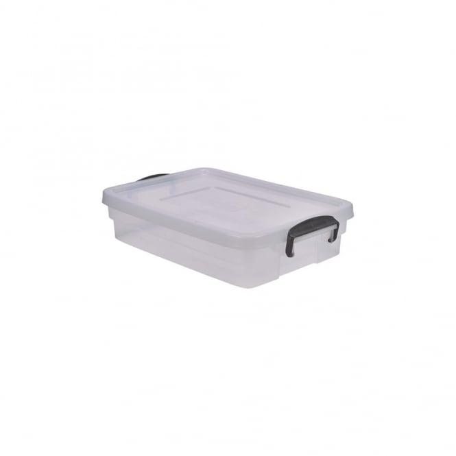 Genware Storage Box 20L W/ Clip Handles | Box of 4