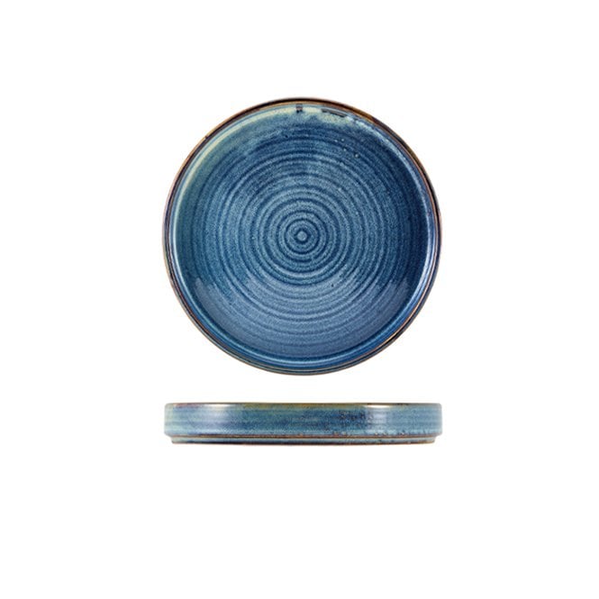 Genware Terra Porcelain Aqua Blue Presentation Plate 18cm | Box of 6