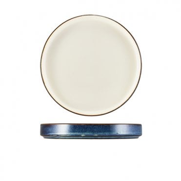 Terra Porcelain Aqua Blue Two Tone Presentation Plate 21cm | Box of 6