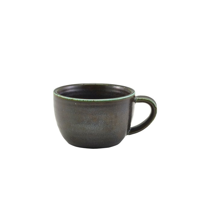 Genware Terra Porcelain Black Coffee Cup 22cl/ 7.75oz | Box of 6