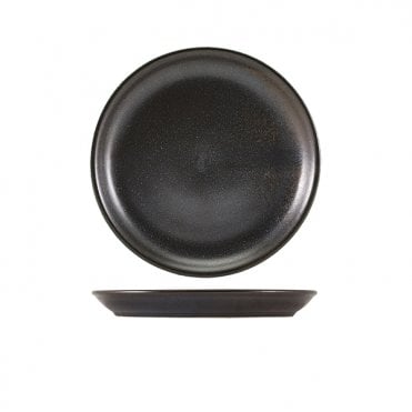 Terra Porcelain Black Coupe Plate 19cm | Box of 6