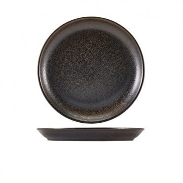 Terra Porcelain Black Coupe Plate 24cm | Box of 6