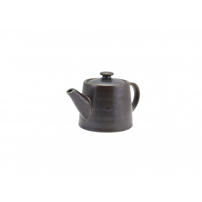 Genware Terra Porcelain Black Teapot 50cl/ 17.6oz | Box of 6