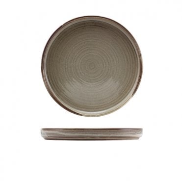 Terra Porcelain Grey Low Presentation Plate 21cm | Box of 6